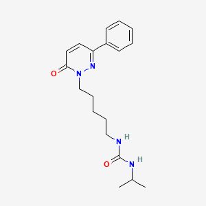 molecular formula C19H26N4O2 B14397086 N-[5-(6-Oxo-3-phenylpyridazin-1(6H)-yl)pentyl]-N'-propan-2-ylurea CAS No. 88421-22-1