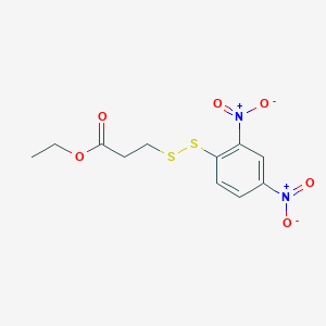 molecular formula C11H12N2O6S2 B14397118 Ethyl 3-[(2,4-dinitrophenyl)disulfanyl]propanoate CAS No. 89846-96-8
