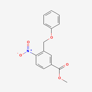 molecular formula C15H13NO5 B14397167 Methyl 4-nitro-3-(phenoxymethyl)benzoate CAS No. 88071-94-7