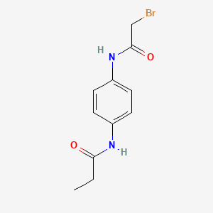molecular formula C11H13BrN2O2 B1439717 N-{4-[(2-Bromoacetyl)amino]phenyl}propanamide CAS No. 886009-12-7