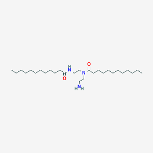molecular formula C28H57N3O2 B14397173 N-(2-Aminoethyl)-N-[2-(dodecanoylamino)ethyl]dodecanamide CAS No. 86442-56-0