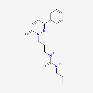 molecular formula C17H22N4O2 B14397245 N-[3-(6-Oxo-3-phenylpyridazin-1(6H)-yl)propyl]-N'-propylurea CAS No. 87666-29-3