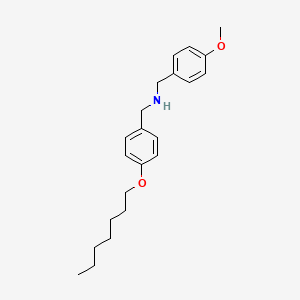 molecular formula C22H31NO2 B1439725 N-[4-(Heptyloxy)benzyl](4-methoxyphenyl)-methanamine CAS No. 1040686-47-2