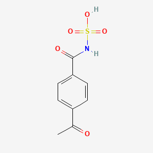 molecular formula C9H9NO5S B14397289 (4-Acetylbenzoyl)sulfamic acid CAS No. 89782-99-0