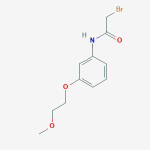 molecular formula C11H14BrNO3 B1439729 2-Bromo-N-[3-(2-methoxyethoxy)phenyl]acetamide CAS No. 1138442-57-5