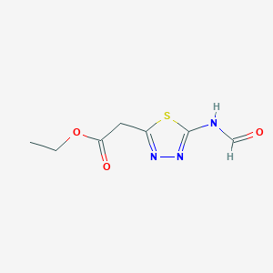 molecular formula C7H9N3O3S B14397311 Ethyl (5-formamido-1,3,4-thiadiazol-2-yl)acetate CAS No. 88124-57-6