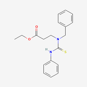 molecular formula C19H22N2O2S B14397333 ethyl N-benzyl-N-(phenylcarbamothioyl)-beta-alaninate CAS No. 86727-07-3