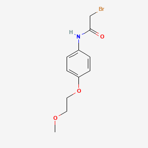molecular formula C11H14BrNO3 B1439734 2-Bromo-N-[4-(2-methoxyethoxy)phenyl]acetamide CAS No. 1138445-93-8