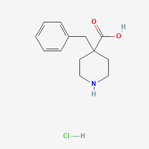 molecular formula C13H18ClNO2 B1439735 4-Benzylpiperidine-4-carboxylic acid hydrochloride CAS No. 1184995-85-4