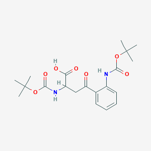 molecular formula C20H28N2O7 B1439738 Di-Boc-2-amino-3-(2-aminobenzoyl) propionic acid CAS No. 1219434-68-0