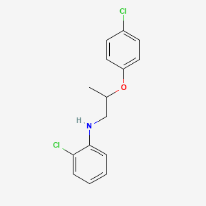 molecular formula C15H15Cl2NO B1439740 2-Chloro-N-[2-(4-chlorophenoxy)propyl]aniline CAS No. 1040688-47-8