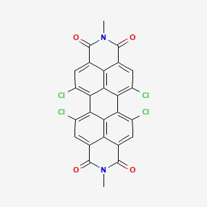 molecular formula C26H10Cl4N2O4 B1439745 11,14,22,26-tetrachloro-7,18-dimethyl-7,18-diazaheptacyclo[14.6.2.22,5.03,12.04,9.013,23.020,24]hexacosa-1(22),2(26),3,5(25),9,11,13,15,20,23-decaene-6,8,17,19-tetrone CAS No. 106342-00-1
