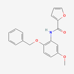 molecular formula C19H17NO4 B14397464 N-[2-(Benzyloxy)-5-methoxyphenyl]furan-2-carboxamide CAS No. 88380-55-6