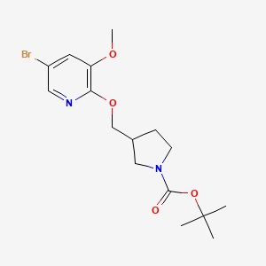 Tert-butyl 3-((5-bromo-3-methoxypyridin-2-yloxy)-methyl)pyrrolidine-1-carboxylate