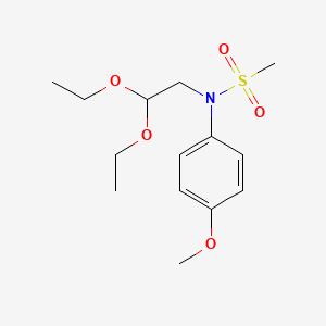 molecular formula C14H23NO5S B14397506 N-(2,2-Diethoxyethyl)-N-(4-methoxyphenyl)methanesulfonamide CAS No. 88156-68-7