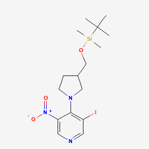 4-(3-((Tert-butyldimethylsilyloxy)methyl)-pyrrolidin-1-YL)-3-iodo-5-nitropyridine