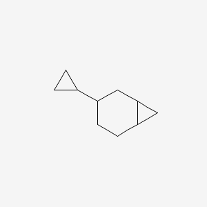 molecular formula C10H16 B14397510 Bicyclo[4.1.0]heptane, 3-cyclopropyl- CAS No. 89914-06-7