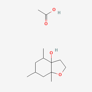 molecular formula C13H24O4 B14397515 Acetic acid;4,6,7a-trimethyl-2,3,4,5,6,7-hexahydro-1-benzofuran-3a-ol CAS No. 89441-64-5