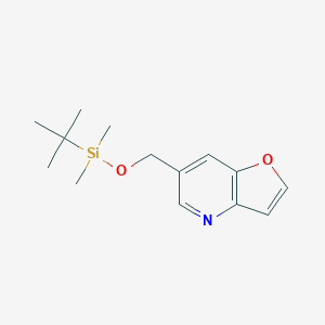 molecular formula C14H21NO2Si B1439753 6-((tert-Butyldimethylsilyloxy)methyl)-furo[3,2-b]pyridine CAS No. 1171920-21-0