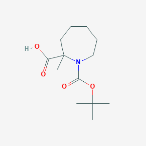 molecular formula C13H23NO4 B1439757 1-(tert-Butoxycarbonyl)-2-methylazepane-2-carboxylic acid CAS No. 1159826-17-1