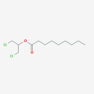 molecular formula C12H22Cl2O2 B14397586 Nonanoic acid, 2-chloro-1-(chloromethyl)ethyl ester CAS No. 88606-78-4