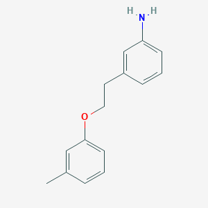 molecular formula C15H17NO B14397643 3-[2-(3-Methylphenoxy)ethyl]aniline CAS No. 89807-74-9