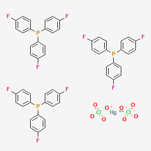 molecular formula C54H36Cl2F9HgO8P3 B14397648 Mercury(2+);tris(4-fluorophenyl)phosphane;diperchlorate CAS No. 89954-38-1