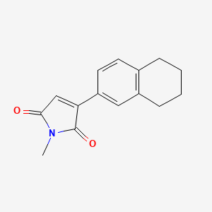 molecular formula C15H15NO2 B14397682 1-Methyl-3-(5,6,7,8-tetrahydronaphthalen-2-yl)-1H-pyrrole-2,5-dione CAS No. 89931-94-2