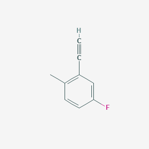 molecular formula C9H7F B1439775 2-Ethynyl-4-fluoro-1-methylbenzene CAS No. 1233512-88-3