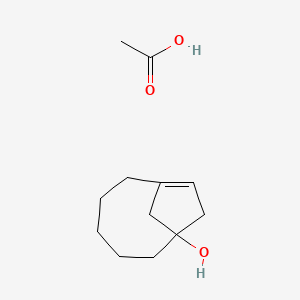 molecular formula C12H20O3 B14397802 Acetic acid;bicyclo[5.2.1]dec-7-en-1-ol CAS No. 89398-41-4