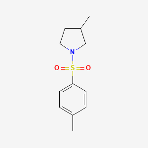 molecular formula C12H17NO2S B14397803 Pyrrolidine, 3-methyl-1-[(4-methylphenyl)sulfonyl]- CAS No. 86553-37-9