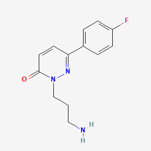 molecular formula C13H14FN3O B1439785 2-(3-aminopropyl)-6-(4-fluorophenyl)pyridazin-3(2H)-one CAS No. 1181312-72-0