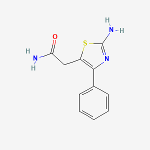 molecular formula C11H11N3OS B1439788 2-(2-Amino-4-phenyl-1,3-thiazol-5-yl)acetamide CAS No. 1228552-30-4