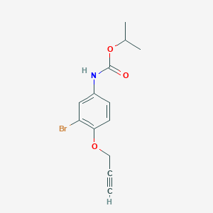 molecular formula C13H14BrNO3 B14397891 Propan-2-yl {3-bromo-4-[(prop-2-yn-1-yl)oxy]phenyl}carbamate CAS No. 88715-16-6