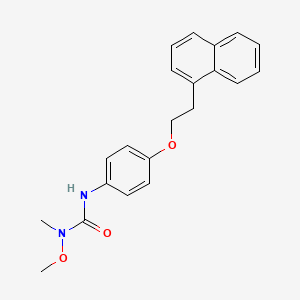 molecular formula C21H22N2O3 B14397924 N-Methoxy-N-methyl-N'-{4-[2-(naphthalen-1-yl)ethoxy]phenyl}urea CAS No. 88132-36-9