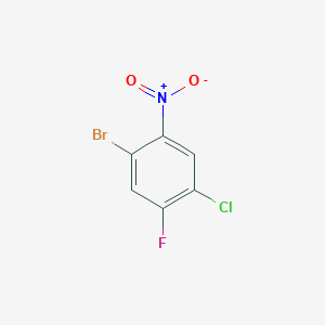 molecular formula C6H2BrClFNO2 B1439793 1-Bromo-4-chloro-5-fluoro-2-nitrobenzene CAS No. 960000-93-5