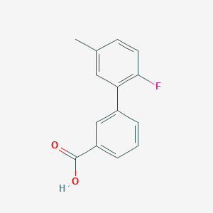 molecular formula C14H11FO2 B1439799 2'-氟-5'-甲基-[1,1'-联苯]-3-羧酸 CAS No. 1178458-04-2