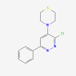 molecular formula C14H14ClN3S B14398005 4-(3-Chloro-6-phenylpyridazin-4-yl)thiomorpholine CAS No. 89868-05-3