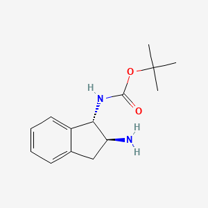 B1439801 tert-Butyl ((1S,2S)-2-amino-2,3-dihydro-1H-inden-1-yl)carbamate CAS No. 597555-55-0