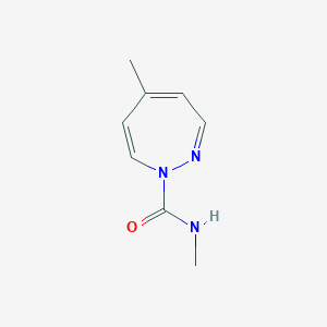 molecular formula C8H11N3O B14398020 N,5-Dimethyl-1H-1,2-diazepine-1-carboxamide CAS No. 88365-99-5