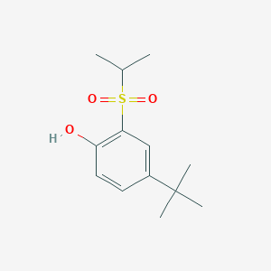 molecular formula C13H20O3S B14398064 4-tert-Butyl-2-(propane-2-sulfonyl)phenol CAS No. 88041-58-1