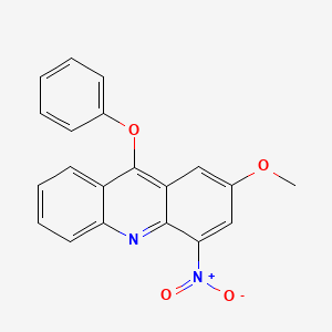 molecular formula C20H14N2O4 B14398073 2-Methoxy-4-nitro-9-phenoxyacridine CAS No. 89974-84-5