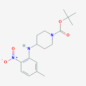 molecular formula C17H25N3O4 B1439813 tert-Butyl 4-[(5-methyl-2-nitrophenyl)amino]-piperidine-1-carboxylate CAS No. 950772-97-1