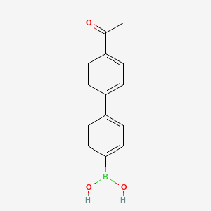 molecular formula C14H13BO3 B1439820 (4'-Acetyl-[1,1'-biphenyl]-4-yl)boronic acid CAS No. 1029438-14-9
