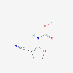 molecular formula C8H10N2O3 B143983 Ethyl (3-cyano-4,5-dihydrofuran-2-yl)carbamate CAS No. 133036-80-3