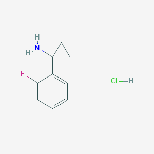 molecular formula C9H11ClFN B1439849 1-(2-Fluorophenyl)cyclopropan-1-amine hydrochloride CAS No. 1215107-57-5