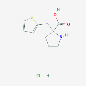 2-(Thiophen-2-ylmethyl)pyrrolidine-2-carboxylic acid hydrochloride