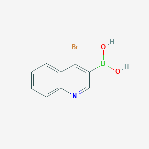 molecular formula C9H7BBrNO2 B1439857 (4-Bromoquinolin-3-yl)boronic acid CAS No. 745784-06-9
