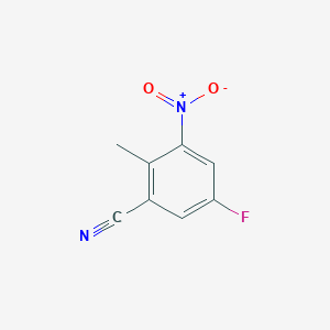molecular formula C8H5FN2O2 B1439860 5-Fluoro-2-methyl-3-nitrobenzonitrile CAS No. 1082040-41-2