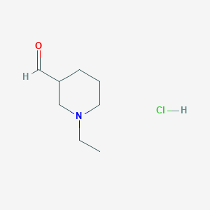 molecular formula C8H16ClNO B1439867 1-Ethylpiperidine-3-carbaldehyde hydrochloride CAS No. 1255717-79-3